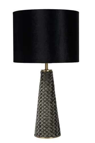 Настольная лампа Extravaganza Velvet 10501/81/30 Lucide чёрная 1 лампа, основание чёрное металл в стиле винтаж современный  фото 2